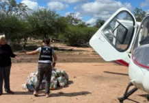 Operativo aéreo para reforzar la asistencia alimentaria en Rivadavia Banda Norte y Sur