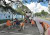 El municipio capitalino renueva calzada de un corredor vial clave en Limache