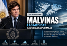 Javier Milei anunció por Cadena Nacional un paquete de medidas sobre las Islas Malvinas y la construcción de una base naval en Tierra del Fuego.